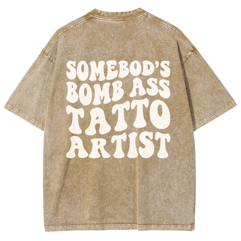 Tatto Artist Unisex Fit Washed T-Shirt Customscool