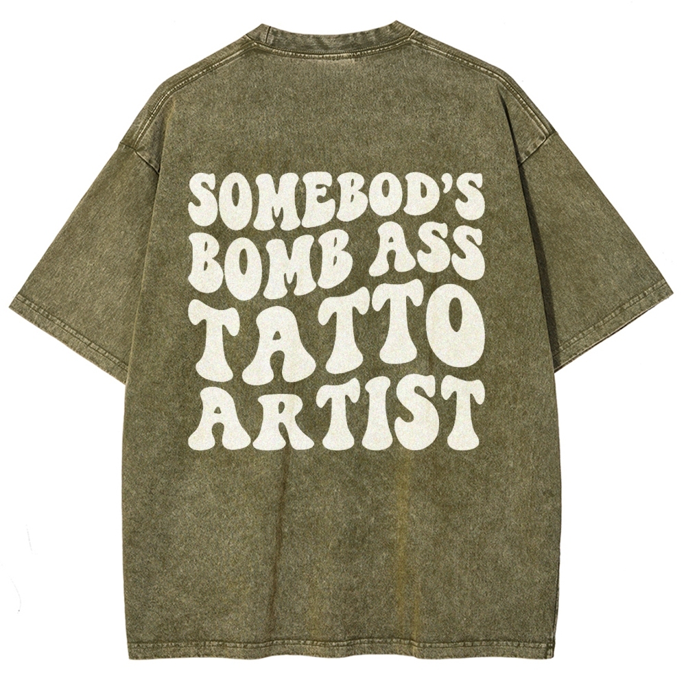 Tatto Artist Unisex Fit Washed T-Shirt Customscool