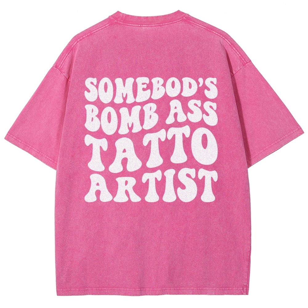 Tatto Artist Unisex Fit Washed T-Shirt Customscool
