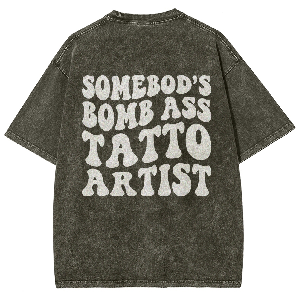 Tatto Artist Unisex Fit Washed T-Shirt Customscool