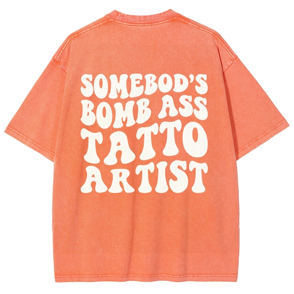Tatto Artist Unisex Fit Washed T-Shirt Customscool