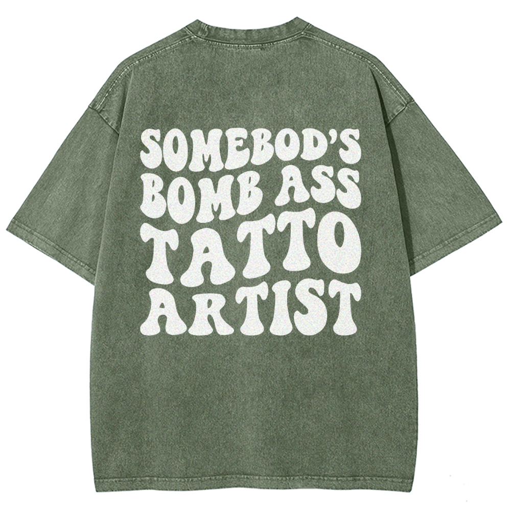 Tatto Artist Unisex Fit Washed T-Shirt Customscool