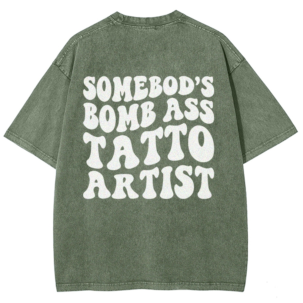 Tatto Artist Unisex Fit Washed T-Shirt Customscool