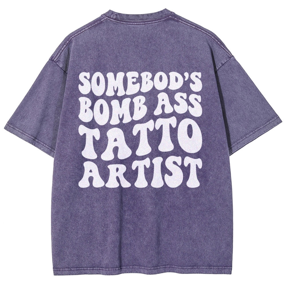 Tatto Artist Unisex Fit Washed T-Shirt Customscool