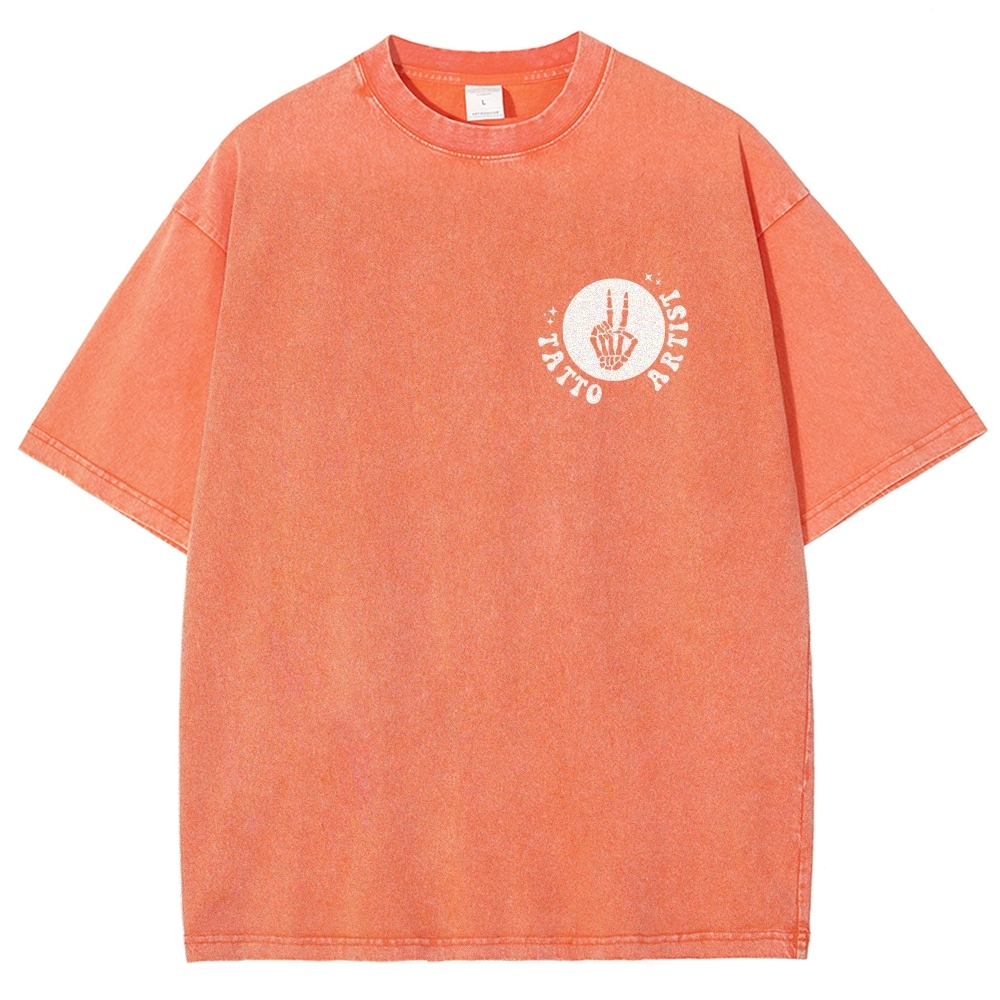 Tatto Artist Unisex Fit Washed T-Shirt Customscool