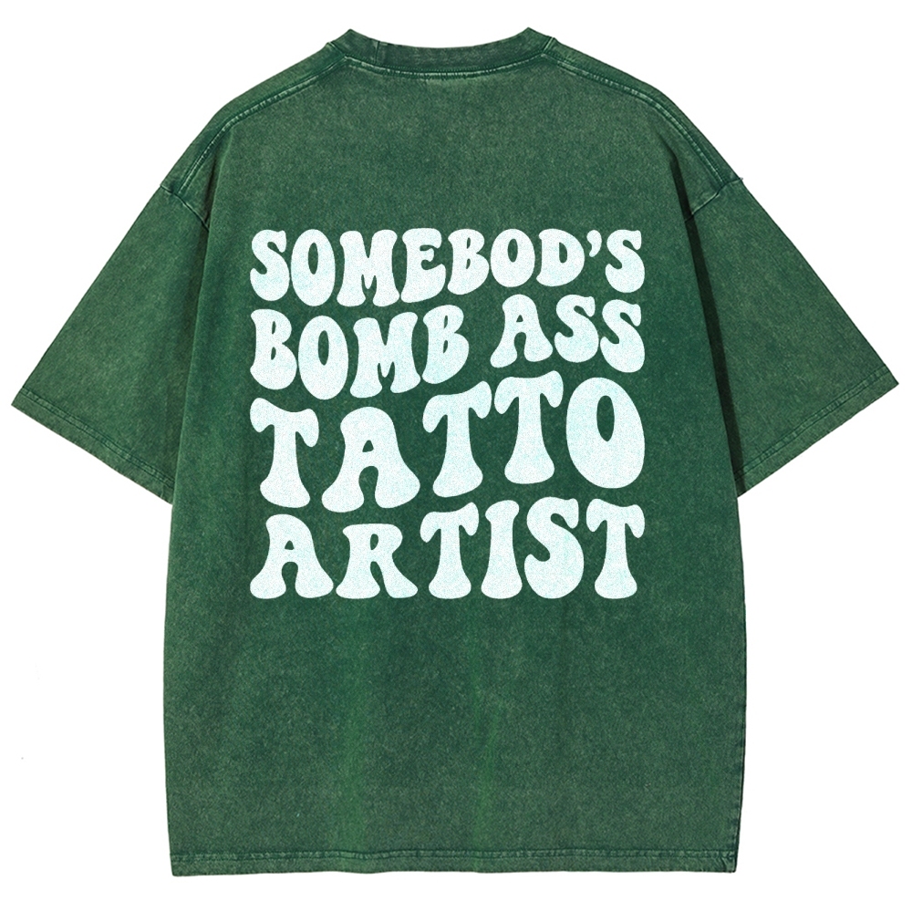 Tatto Artist Unisex Fit Washed T-Shirt Customscool