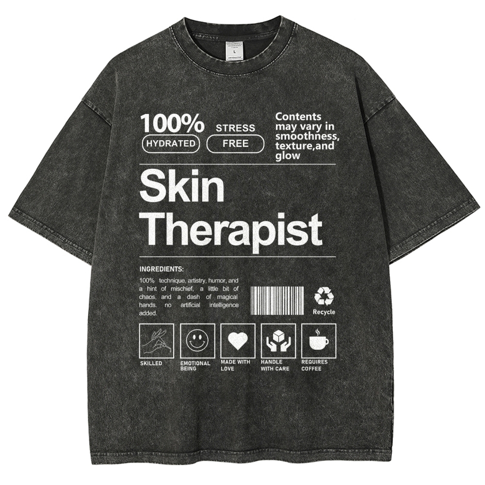 Skin Therapist Unisex Fit Washed T-Shirt Customscool