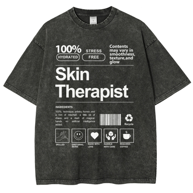 Skin Therapist Unisex Fit Washed T-Shirt Customscool