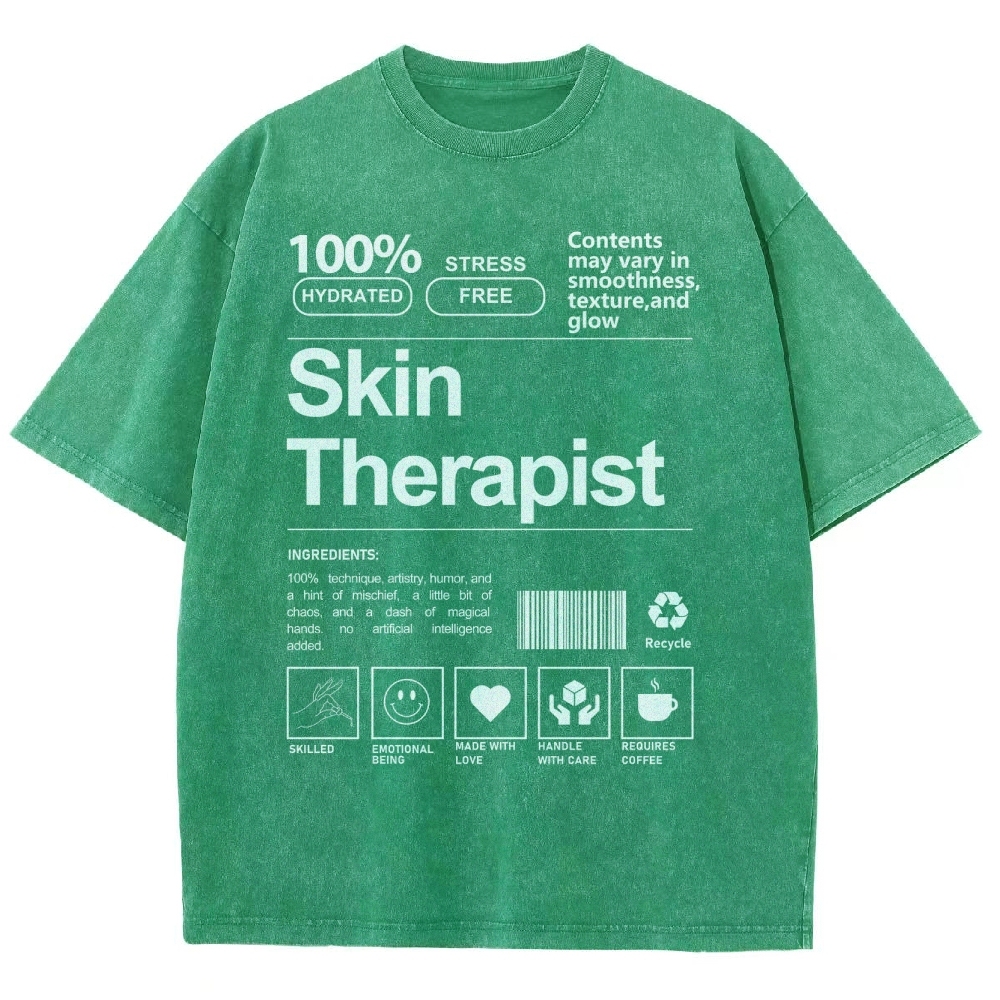 Skin Therapist Unisex Fit Washed T-Shirt Customscool
