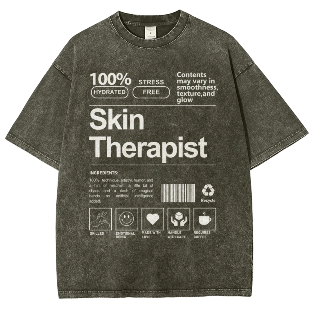 Skin Therapist Unisex Fit Washed T-Shirt Customscool