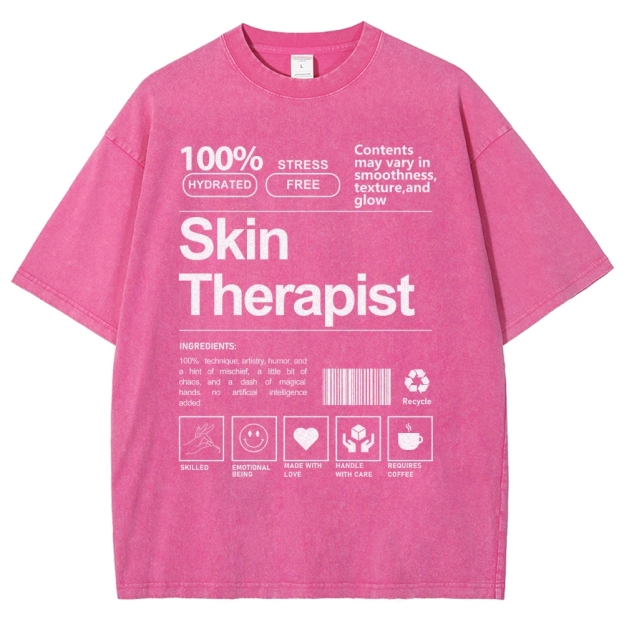 Skin Therapist Unisex Fit Washed T-Shirt Customscool