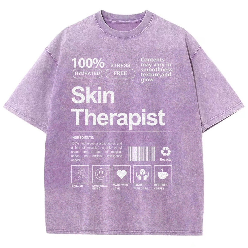 Skin Therapist Unisex Fit Washed T-Shirt Customscool