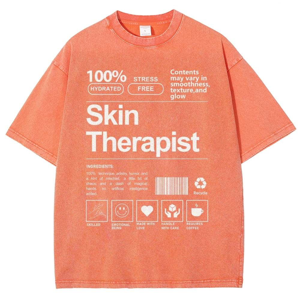 Skin Therapist Unisex Fit Washed T-Shirt Customscool