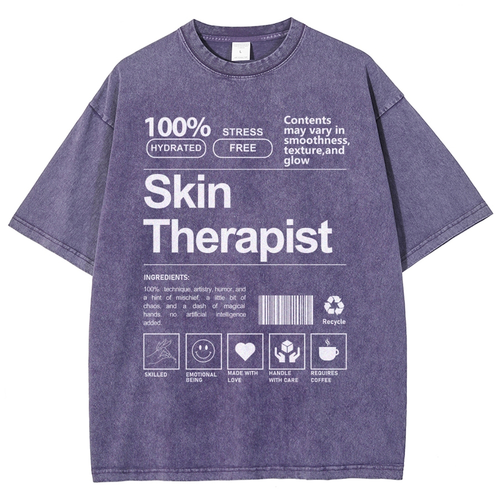 Skin Therapist Unisex Fit Washed T-Shirt Customscool
