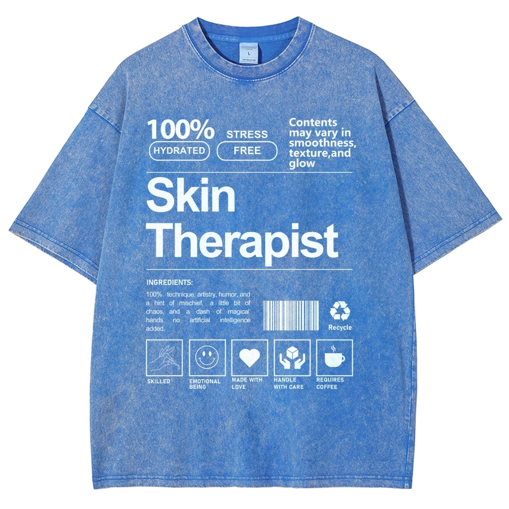Skin Therapist Unisex Fit Washed T-Shirt Customscool