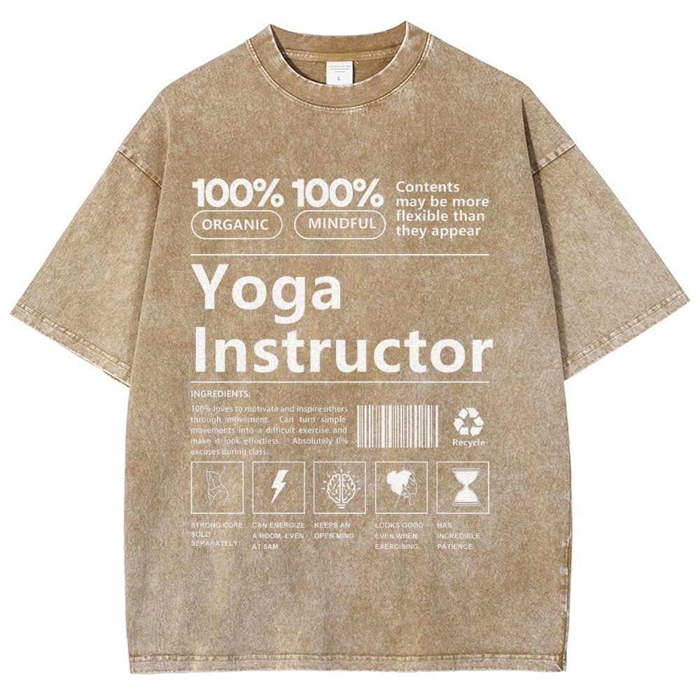 Yoga Instructor Unisex Fit Washed T-Shirt Customscool