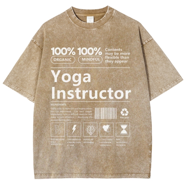 Yoga Instructor Unisex Fit Washed T-Shirt Customscool