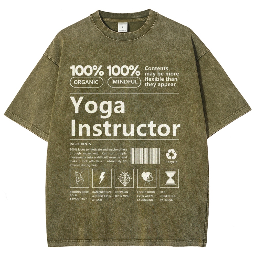 Yoga Instructor Unisex Fit Washed T-Shirt Customscool