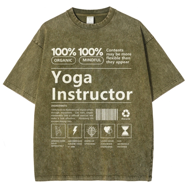 Yoga Instructor Unisex Fit Washed T-Shirt Customscool