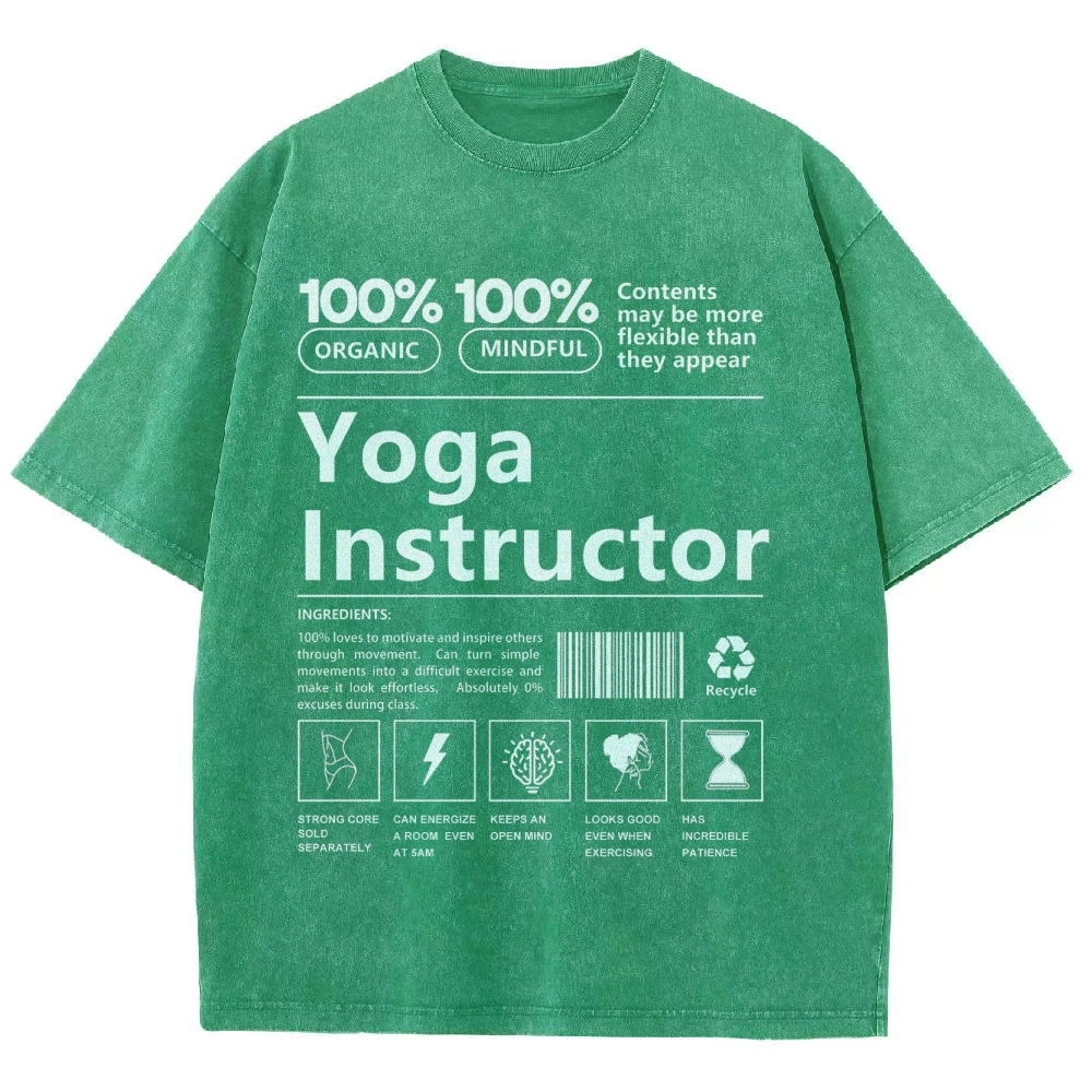 Yoga Instructor Unisex Fit Washed T-Shirt Customscool