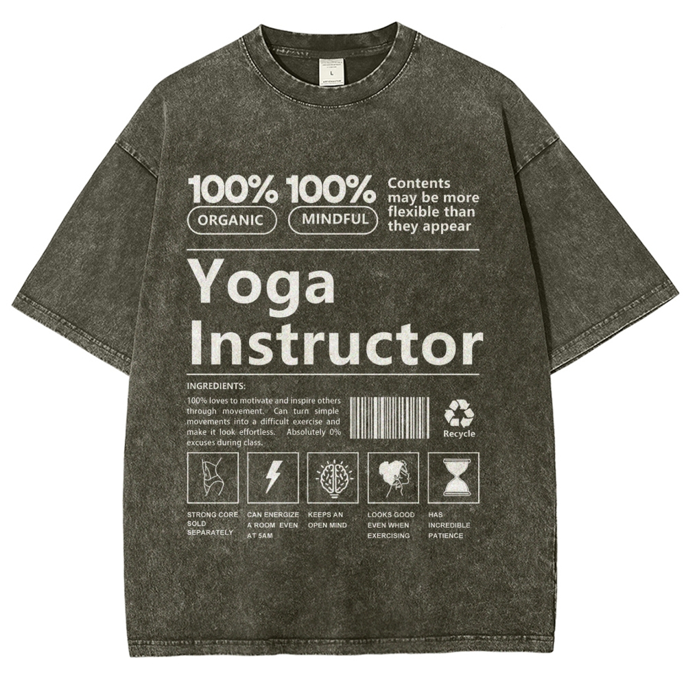 Yoga Instructor Unisex Fit Washed T-Shirt Customscool