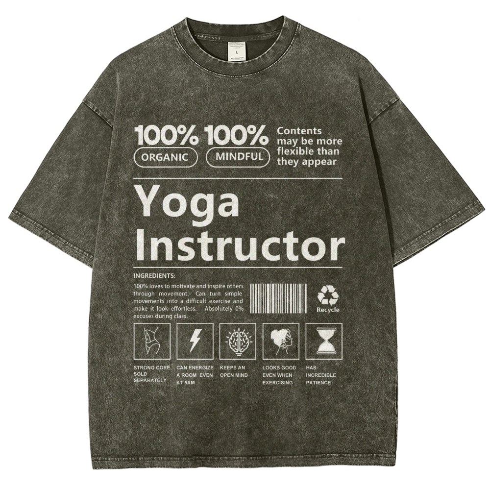 Yoga Instructor Unisex Fit Washed T-Shirt Customscool