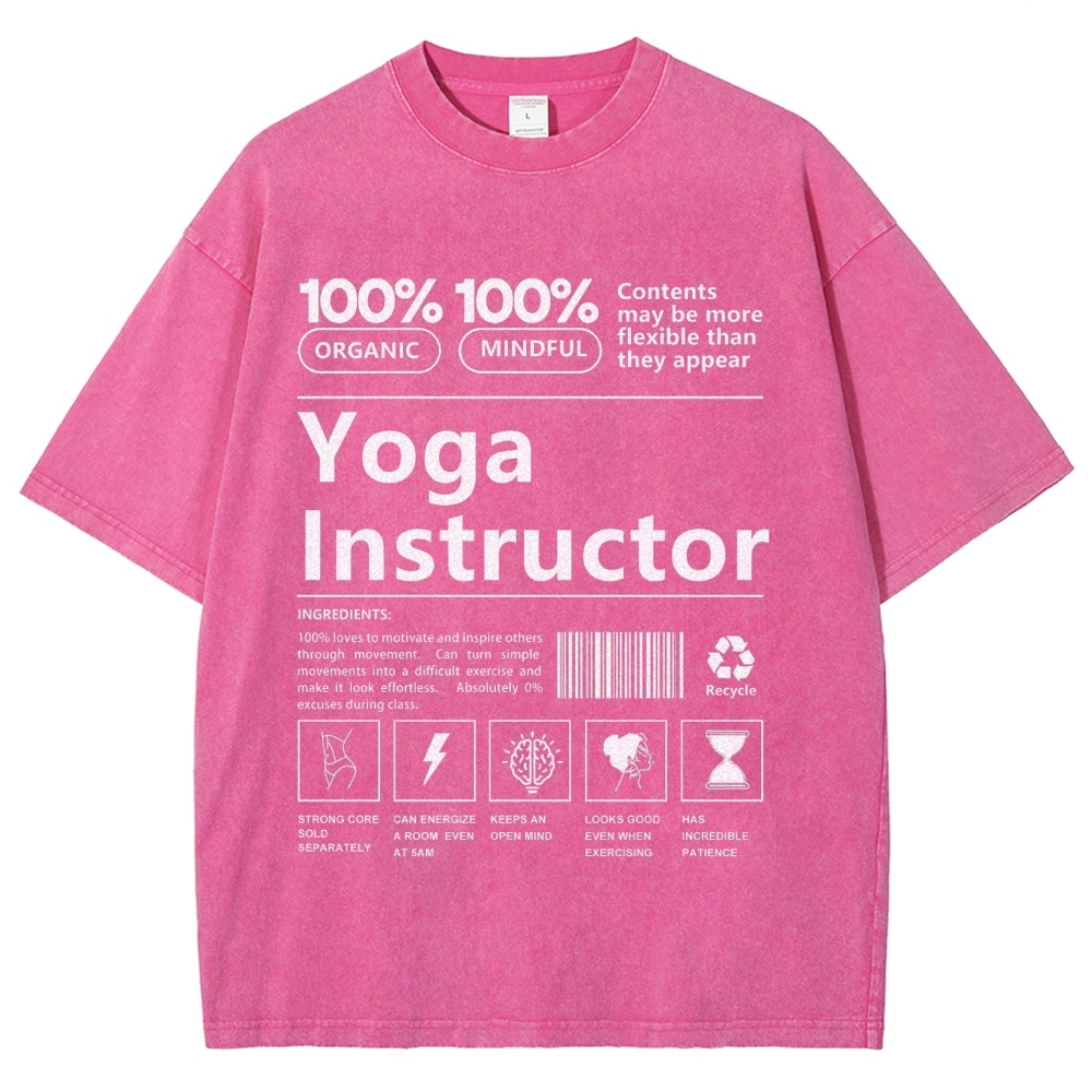 Yoga Instructor Unisex Fit Washed T-Shirt Customscool