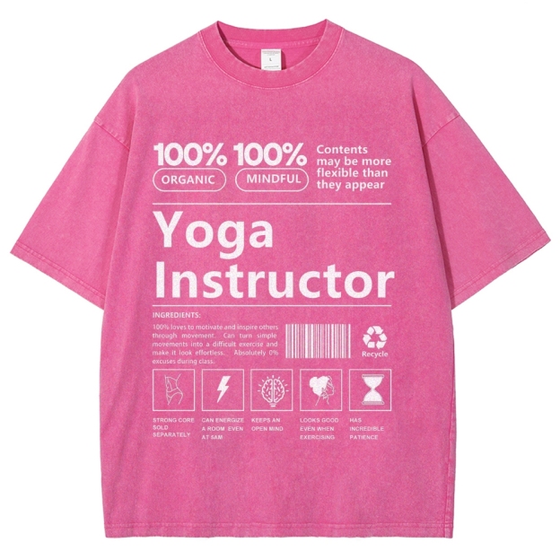 Yoga Instructor Unisex Fit Washed T-Shirt Customscool