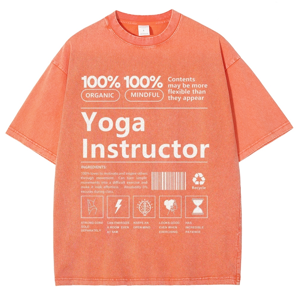 Yoga Instructor Unisex Fit Washed T-Shirt Customscool