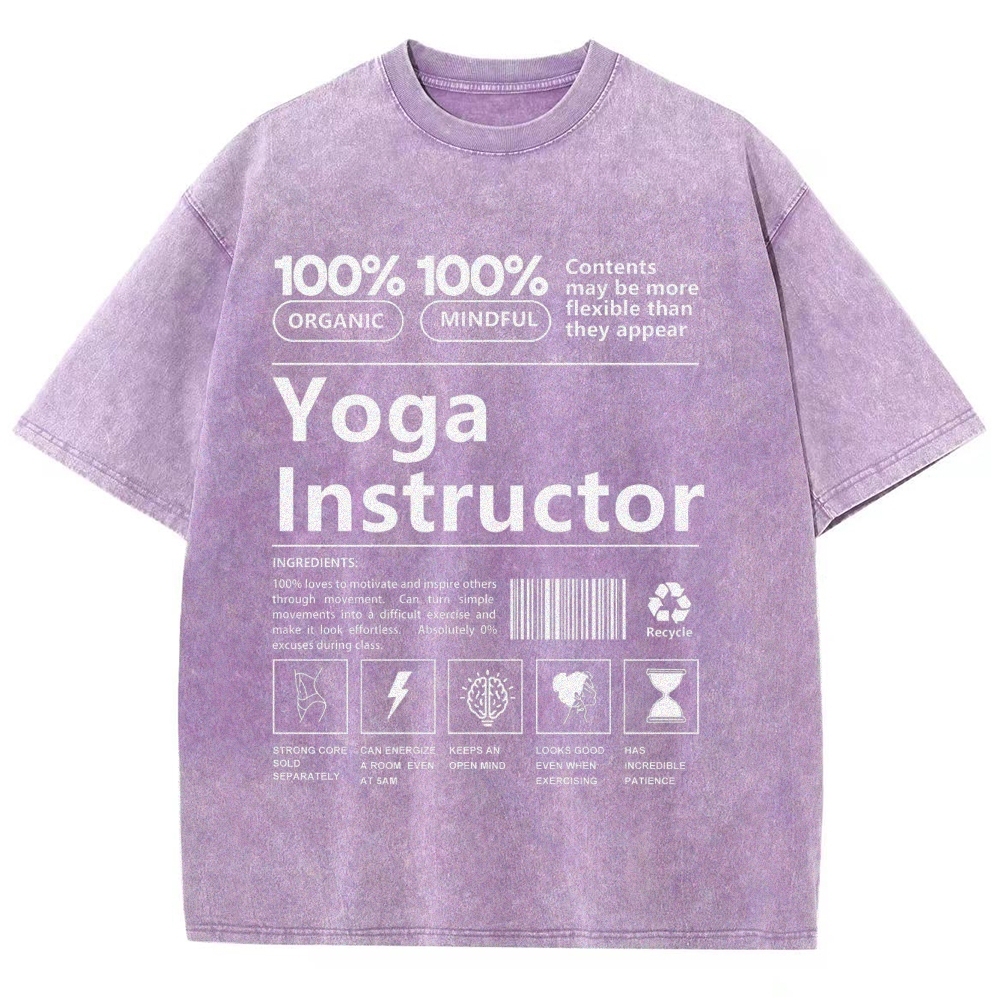 Yoga Instructor Unisex Fit Washed T-Shirt Customscool