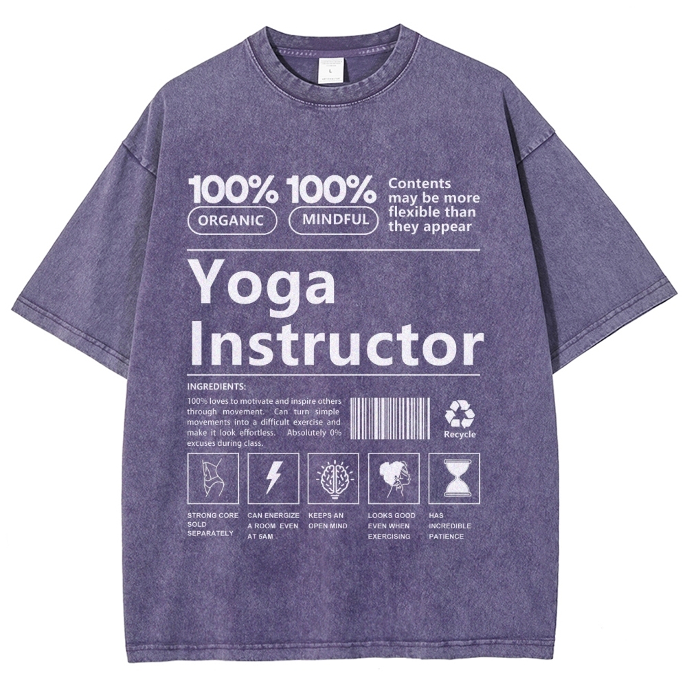 Yoga Instructor Unisex Fit Washed T-Shirt Customscool