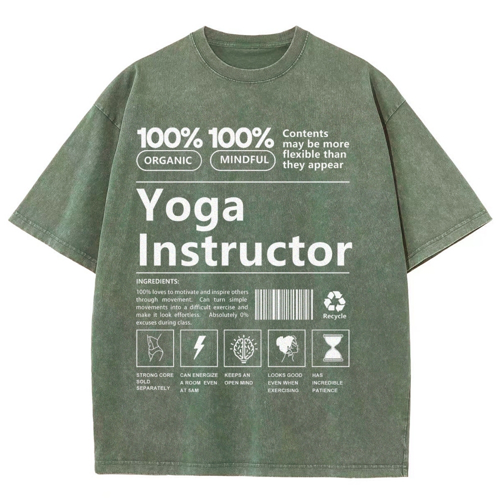 Yoga Instructor Unisex Fit Washed T-Shirt Customscool