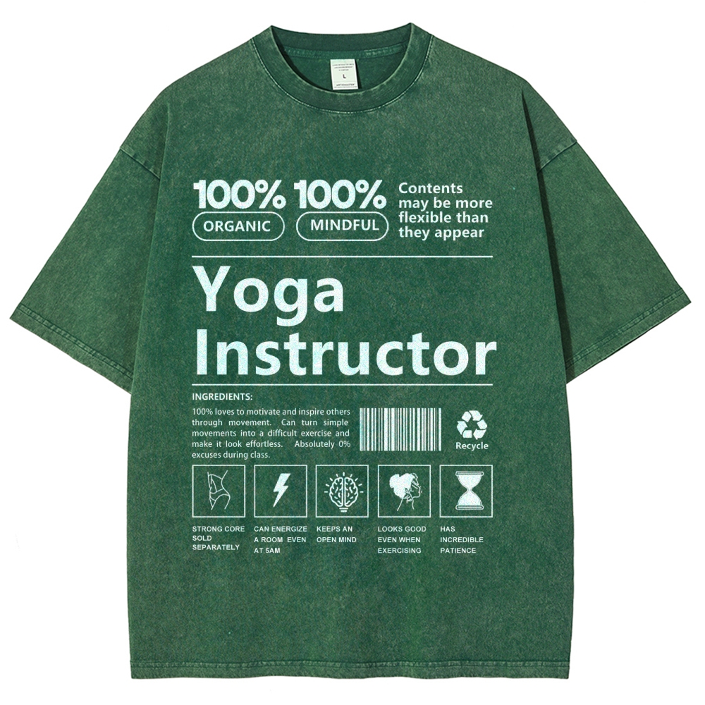 Yoga Instructor Unisex Fit Washed T-Shirt Customscool