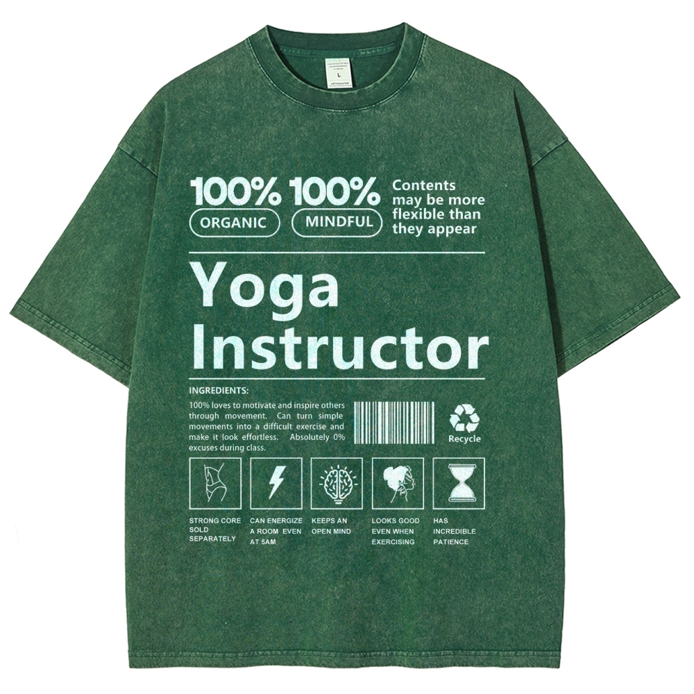 Yoga Instructor Unisex Fit Washed T-Shirt Customscool