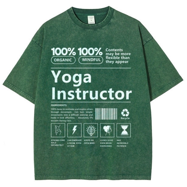 Yoga Instructor Unisex Fit Washed T-Shirt Customscool
