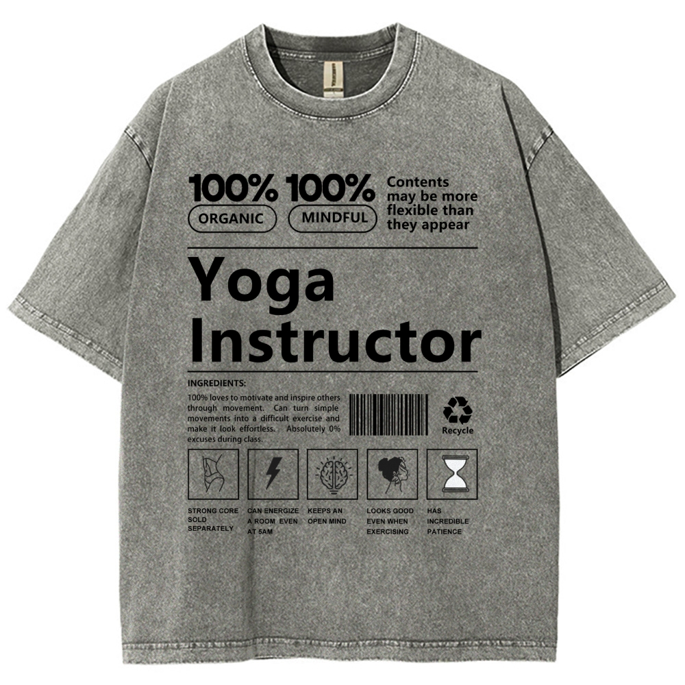 Yoga Instructor Unisex Fit Washed T-Shirt Customscool