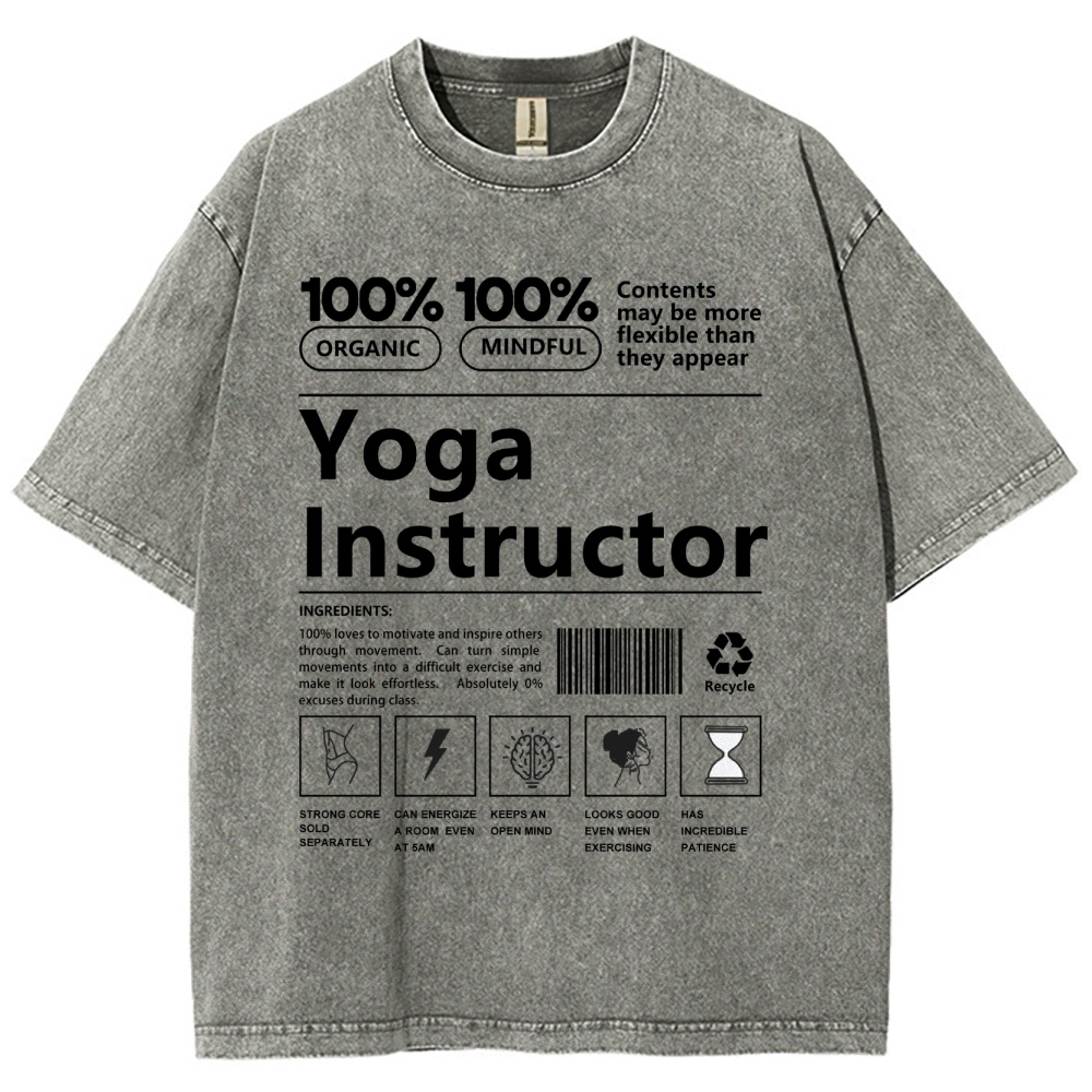 Yoga Instructor Unisex Fit Washed T-Shirt Customscool