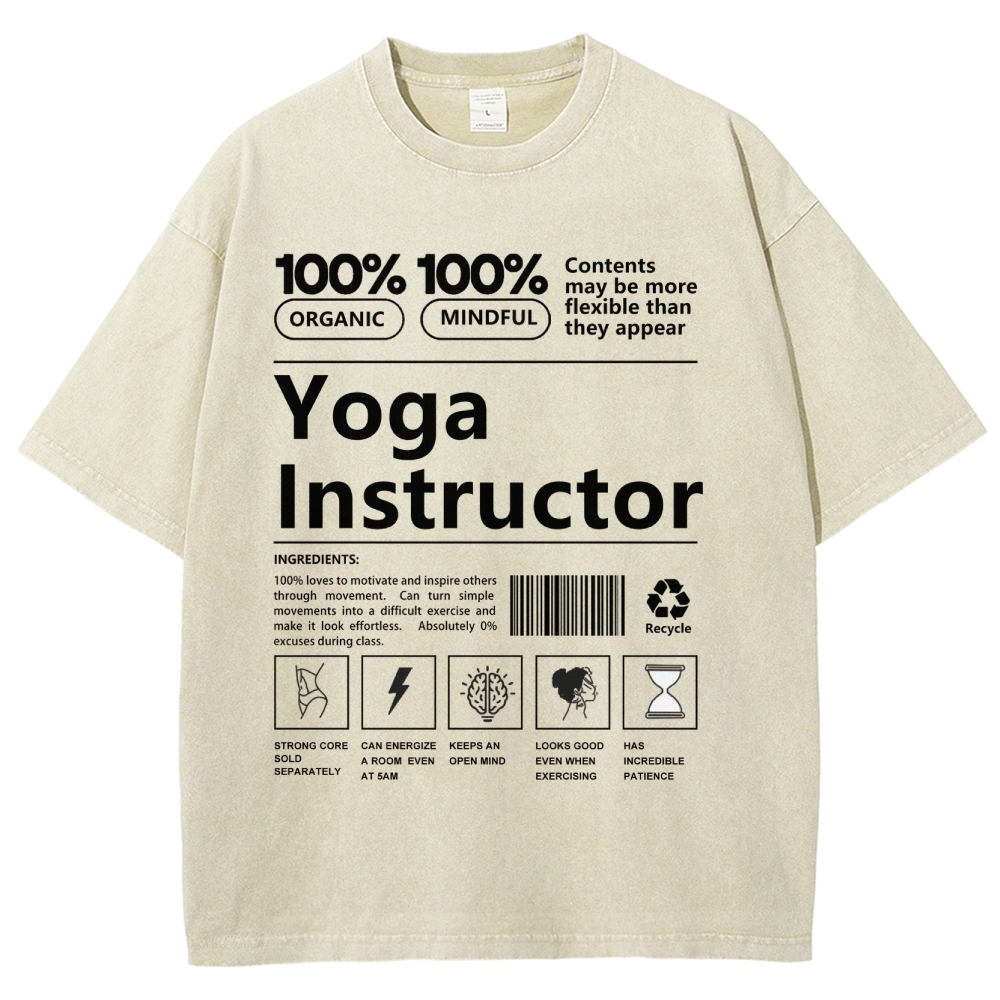 Yoga Instructor Unisex Fit Washed T-Shirt Customscool