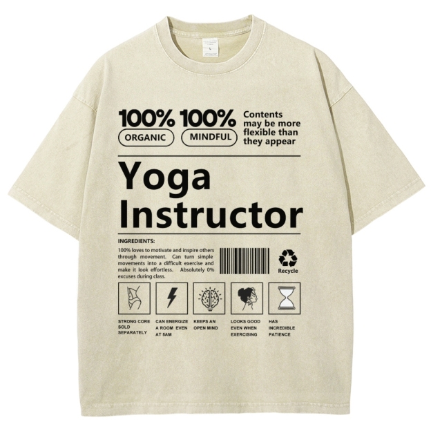 Yoga Instructor Unisex Fit Washed T-Shirt Customscool