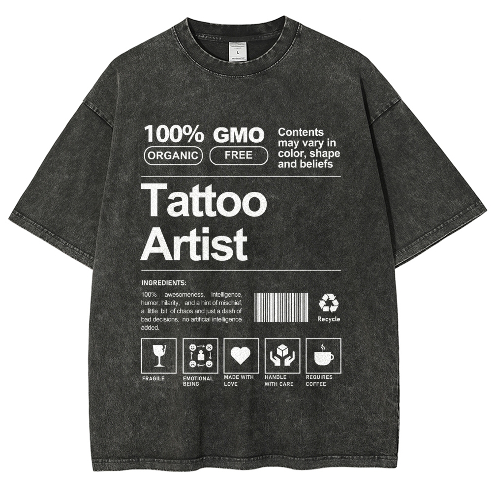 Tattoo Artist Unisex Fit Washed T-Shirt Customscool