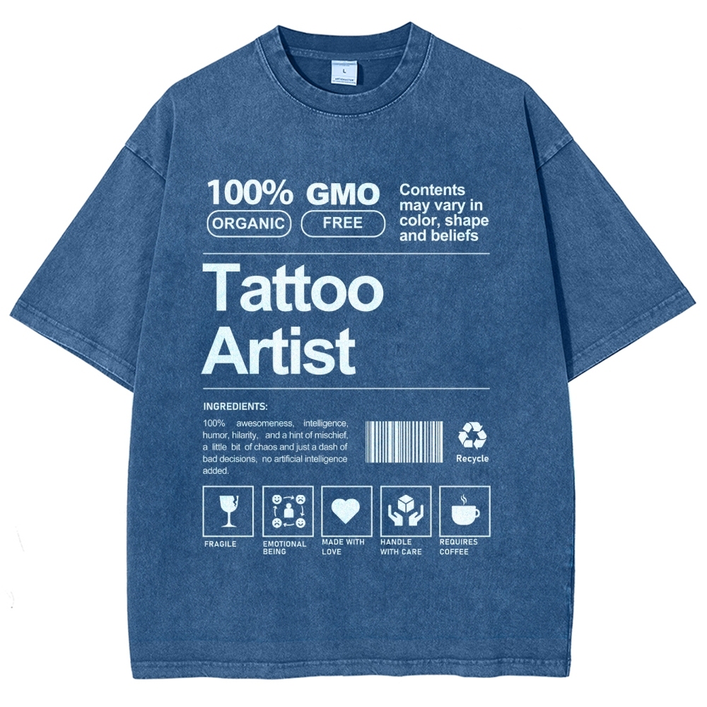 Tattoo Artist Unisex Fit Washed T-Shirt Customscool