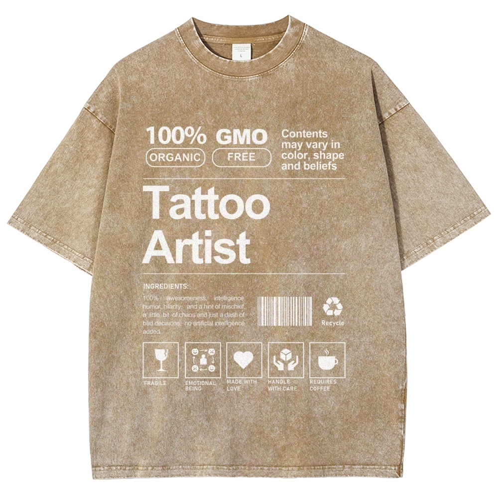 Tattoo Artist Unisex Fit Washed T-Shirt Customscool