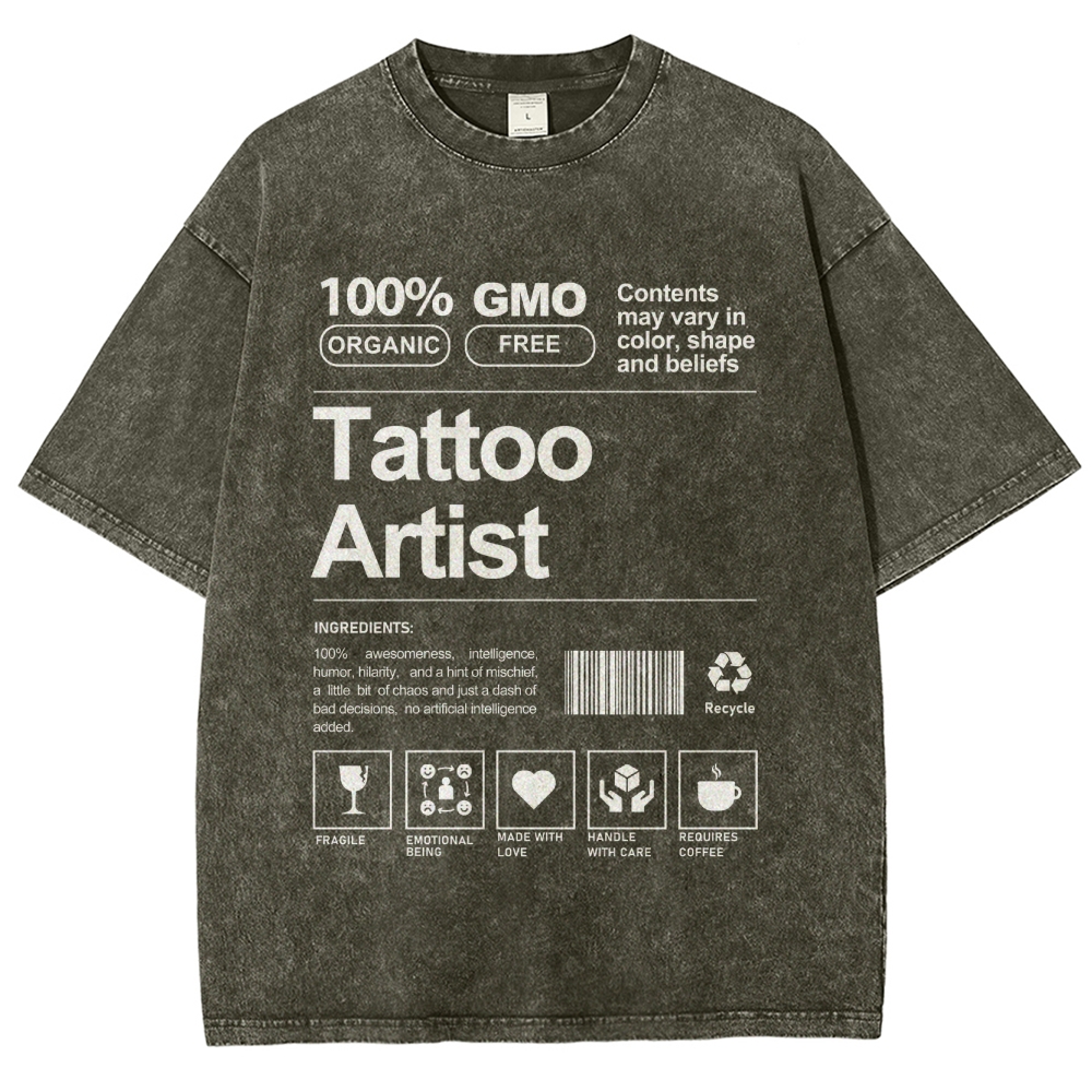 Tattoo Artist Unisex Fit Washed T-Shirt Customscool