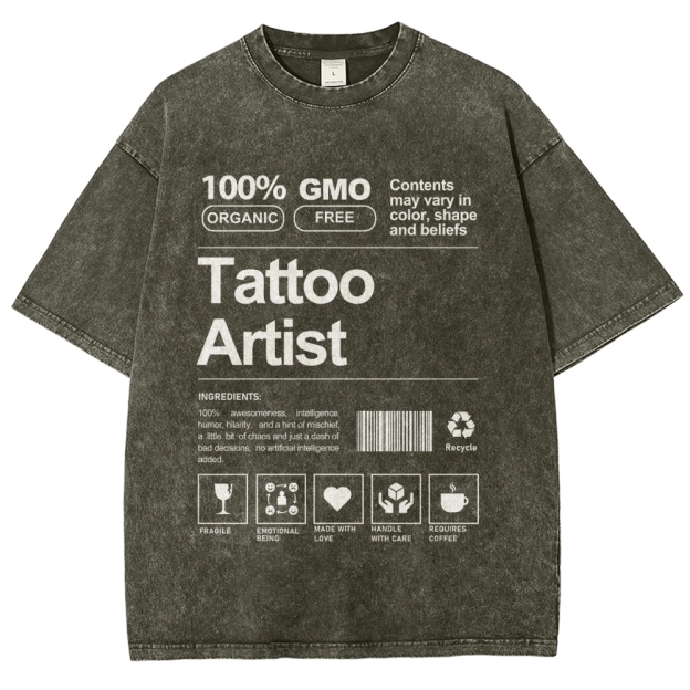 Tattoo Artist Unisex Fit Washed T-Shirt Customscool