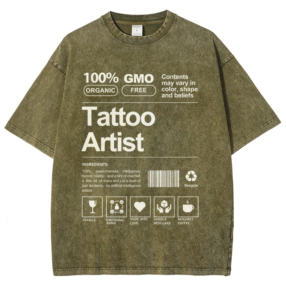 Tattoo Artist Unisex Fit Washed T-Shirt Customscool