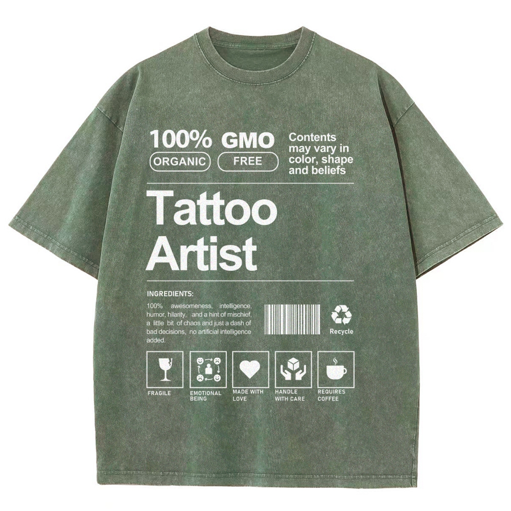 Tattoo Artist Unisex Fit Washed T-Shirt Customscool