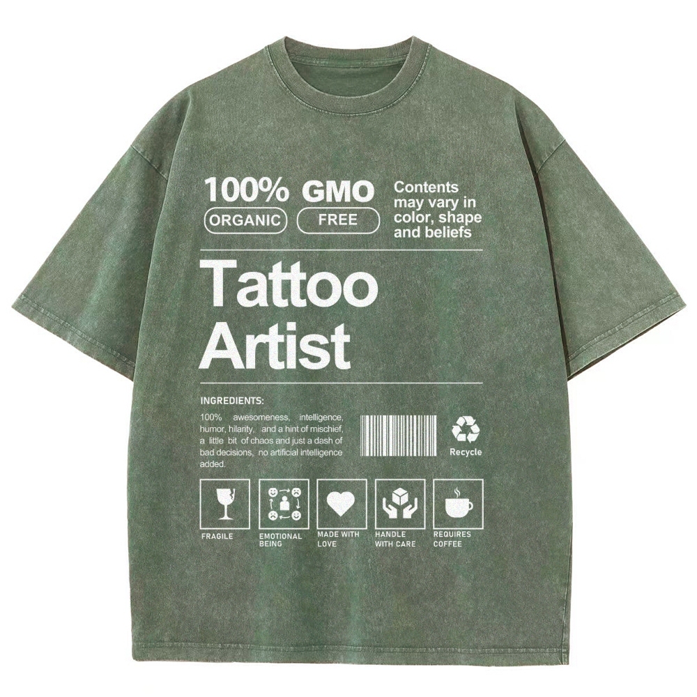 Tattoo Artist Unisex Fit Washed T-Shirt Customscool