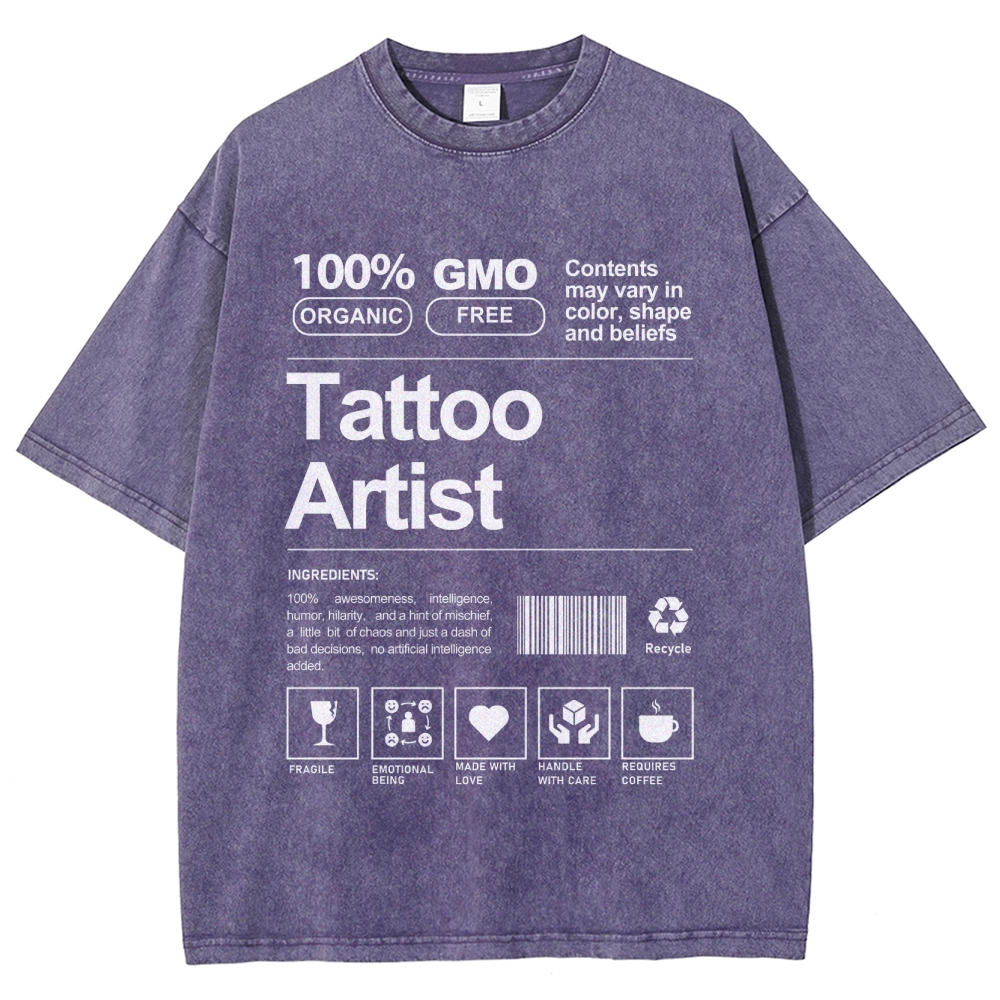 Tattoo Artist Unisex Fit Washed T-Shirt Customscool