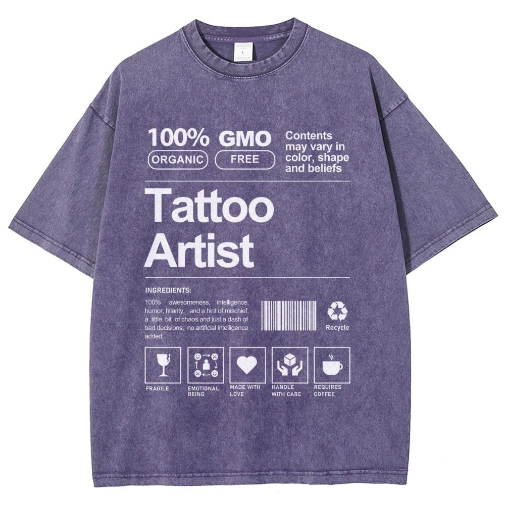 Tattoo Artist Unisex Fit Washed T-Shirt Customscool
