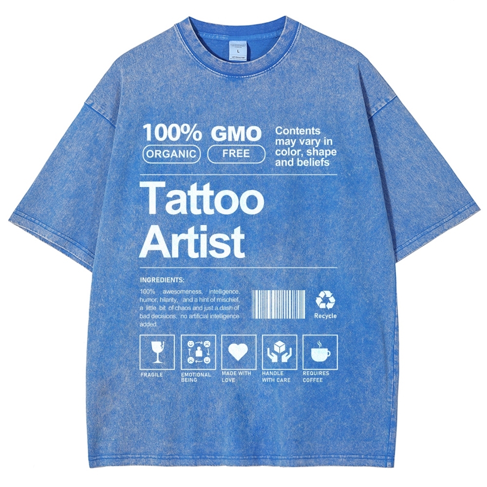 Tattoo Artist Unisex Fit Washed T-Shirt Customscool